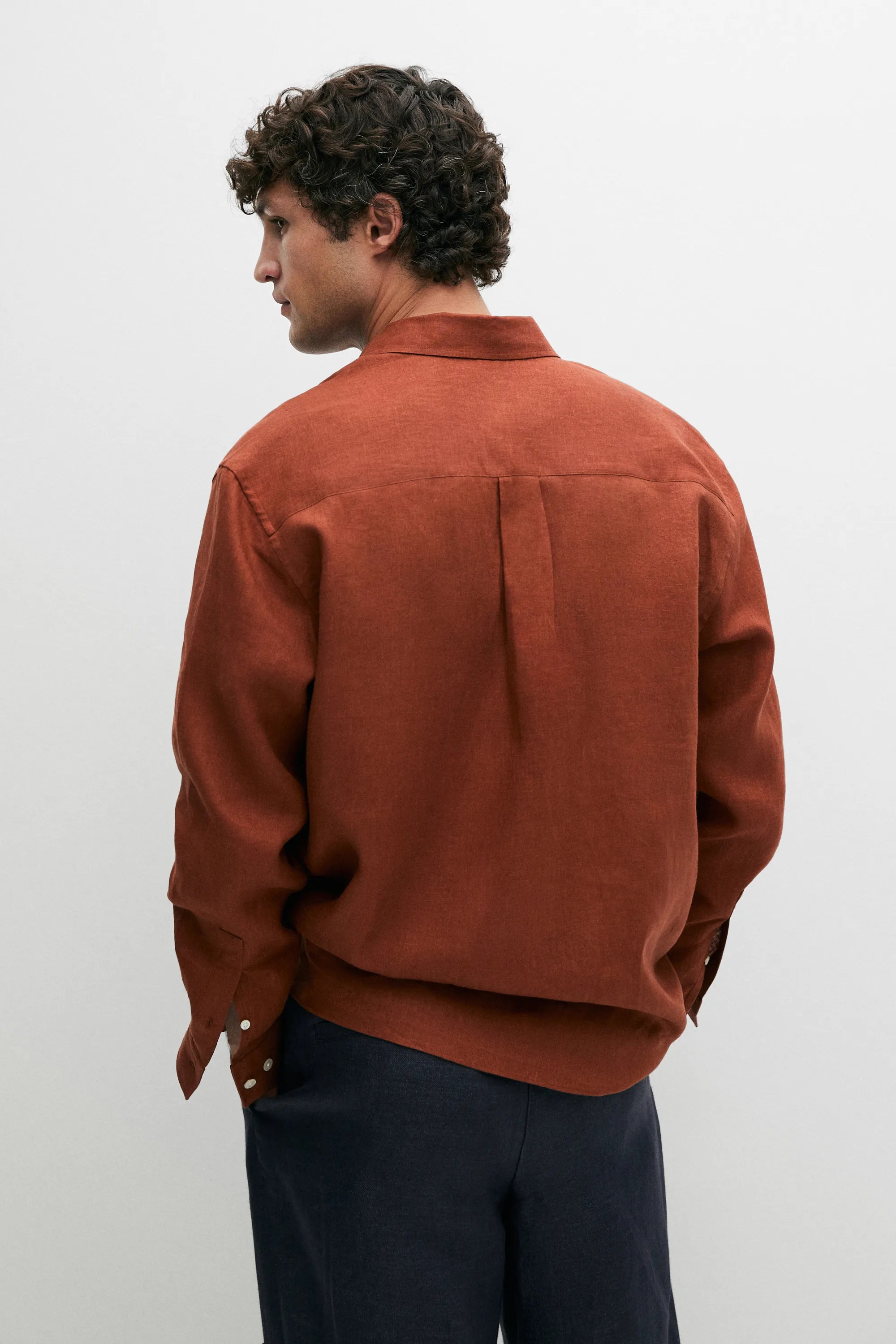 Terracotta linen shirt
