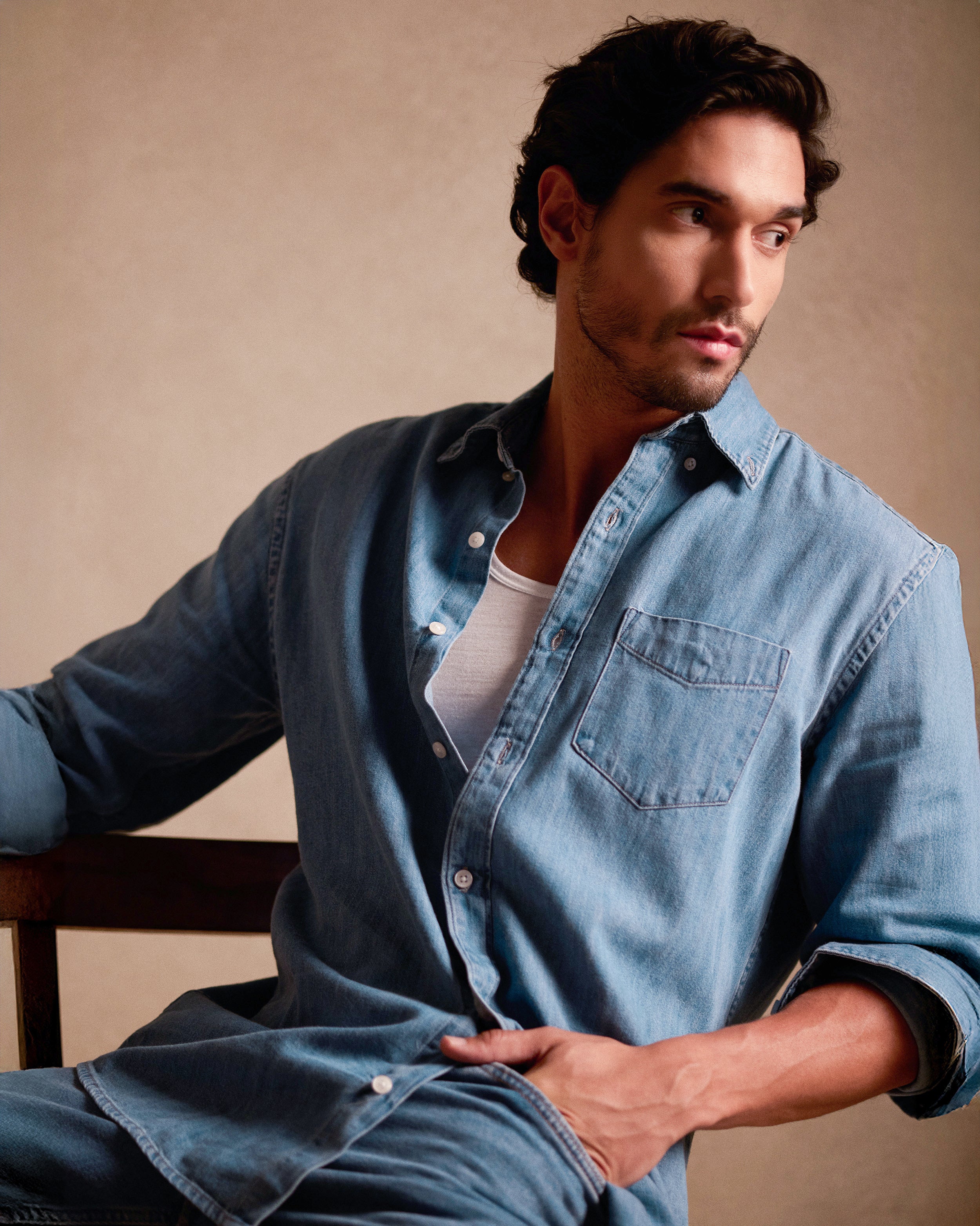 Costa classic pure denim shirt