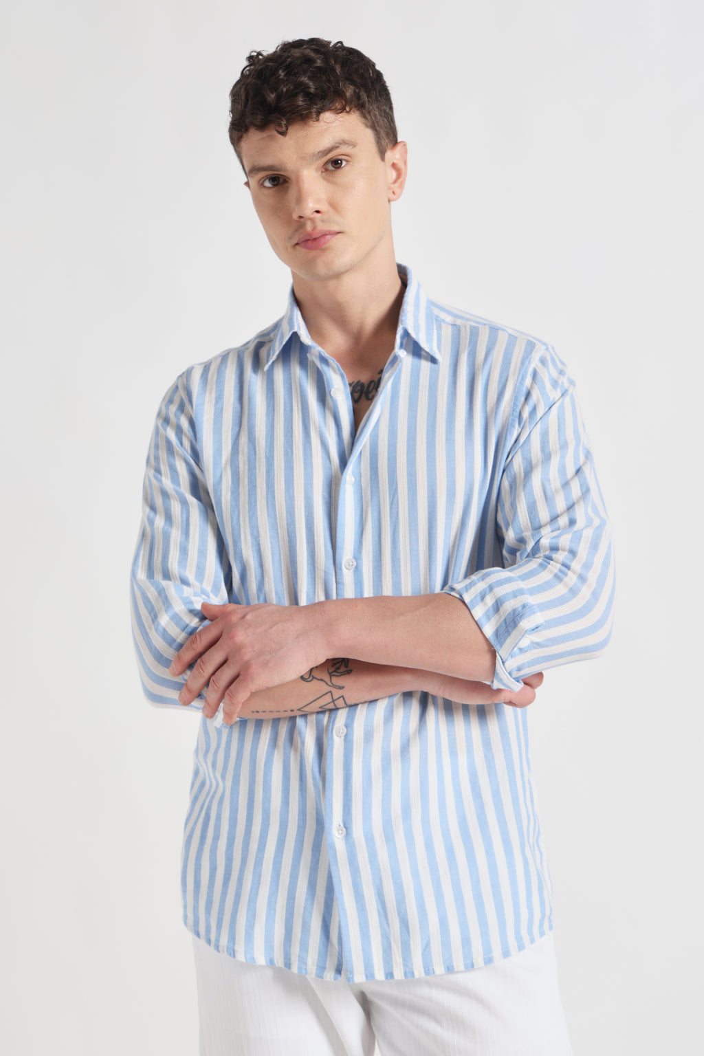 Azure organic cotton - striped
