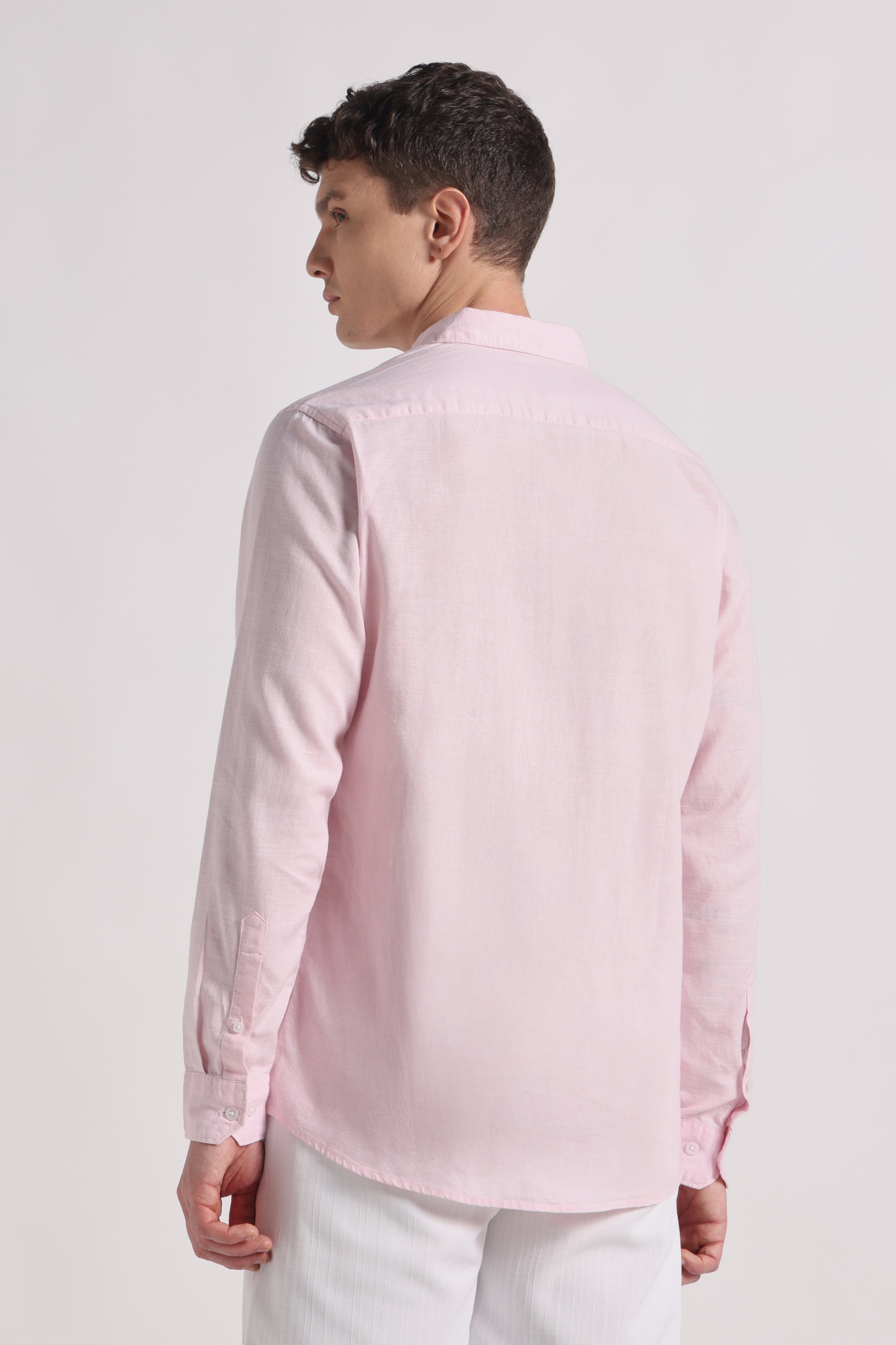 Coral Hazè organic cotton linen shirt