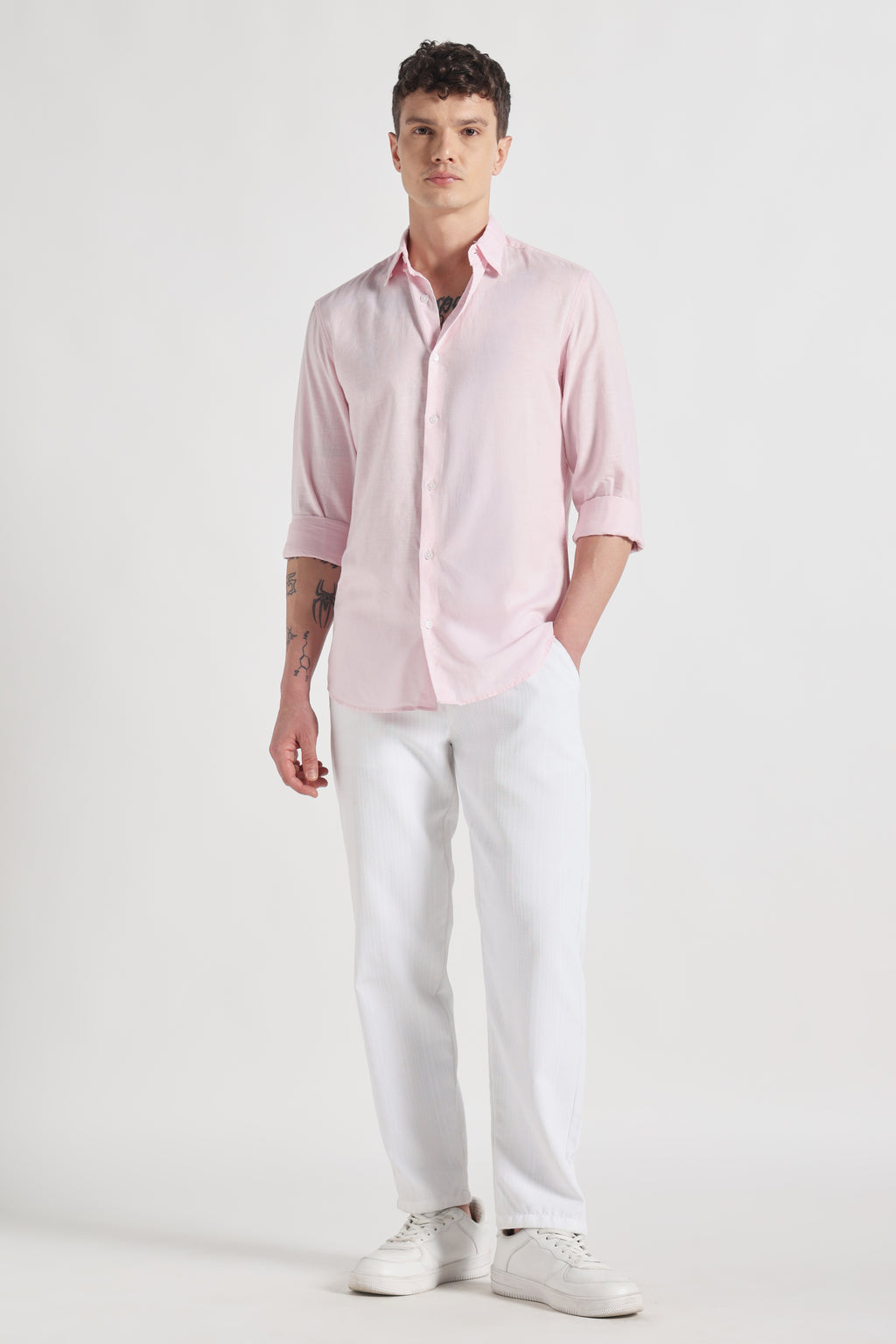 Coral Hazè organic cotton linen shirt