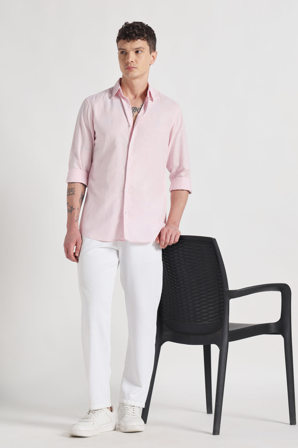 Coral Hazè organic cotton linen shirt