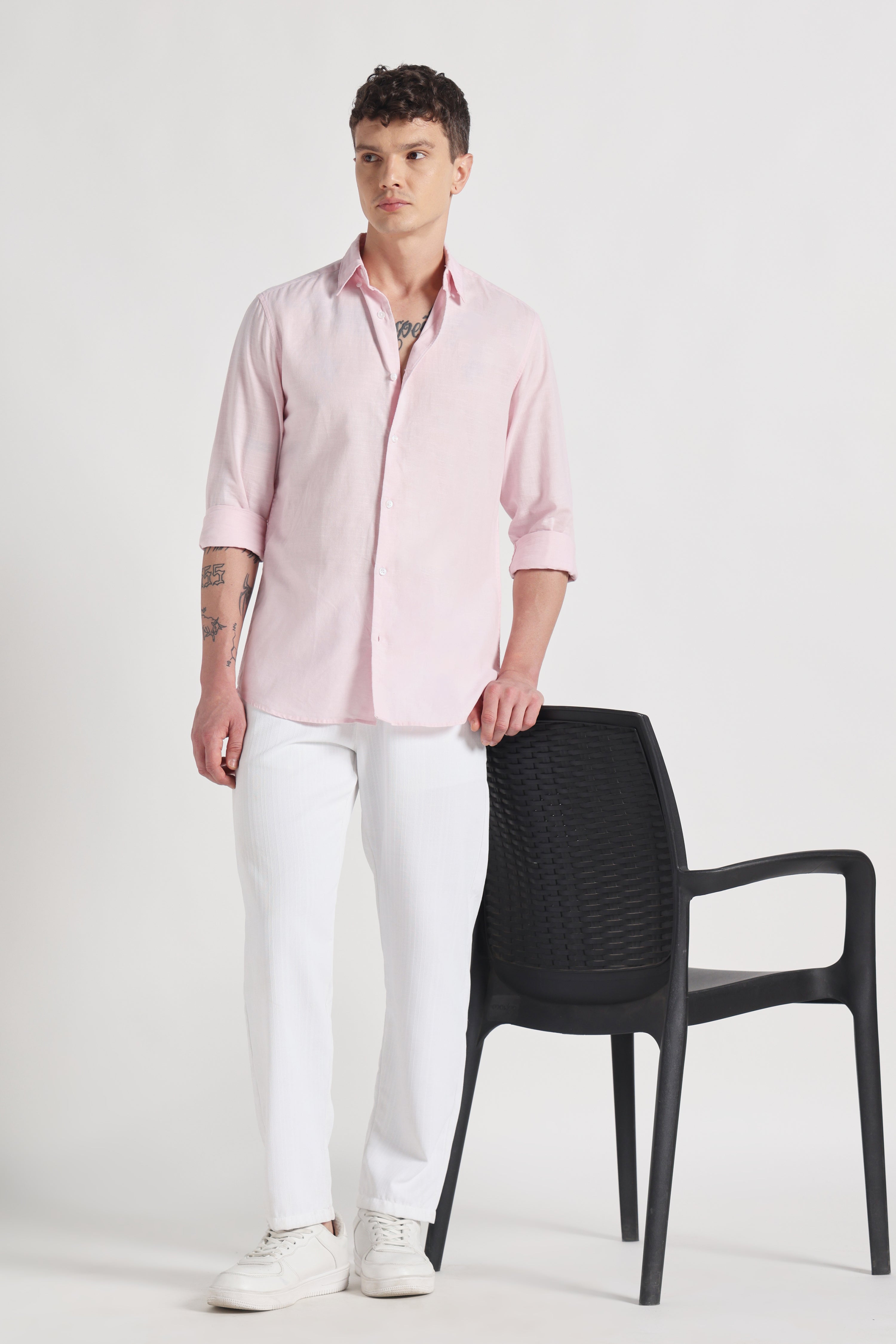 Coral Hazè organic cotton linen shirt