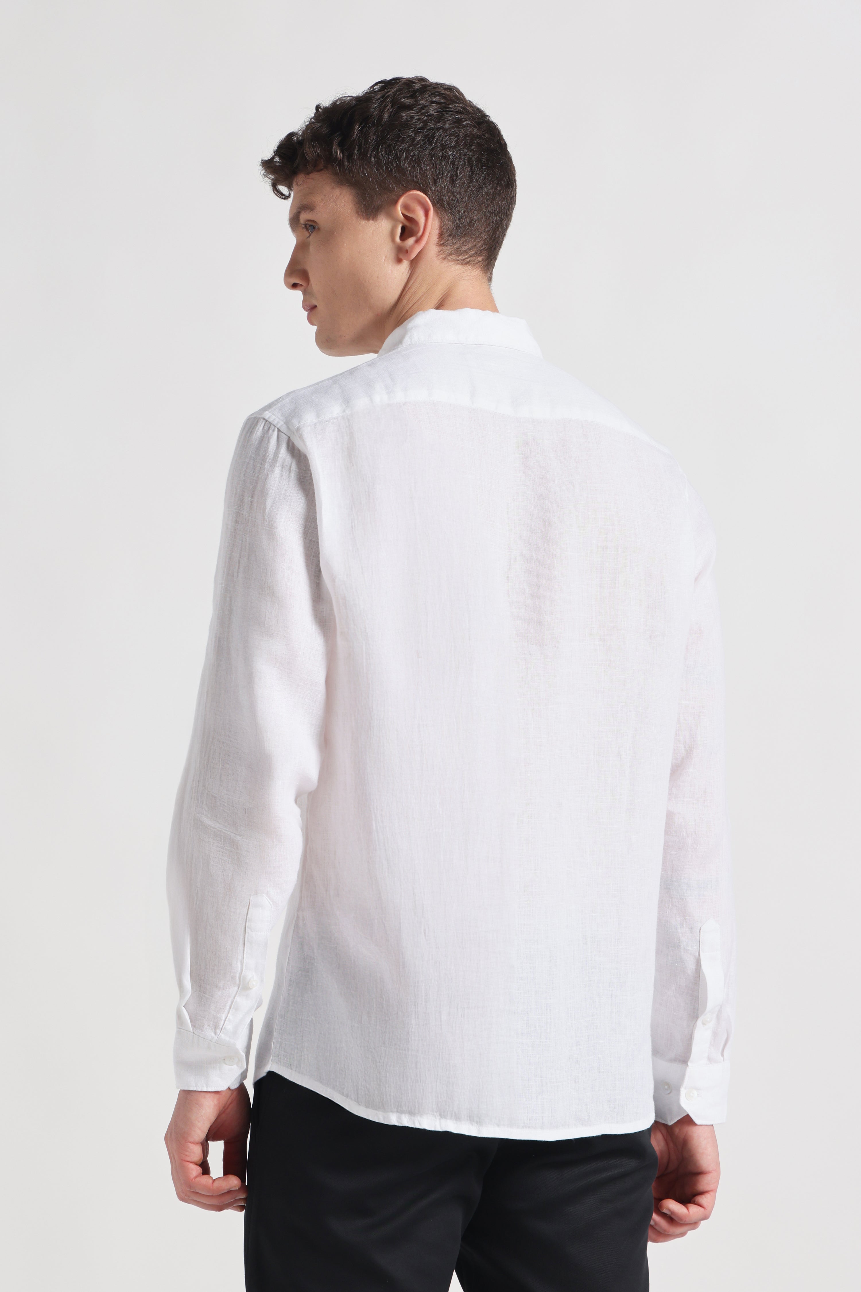 Moonveil premium linen shirt - white
