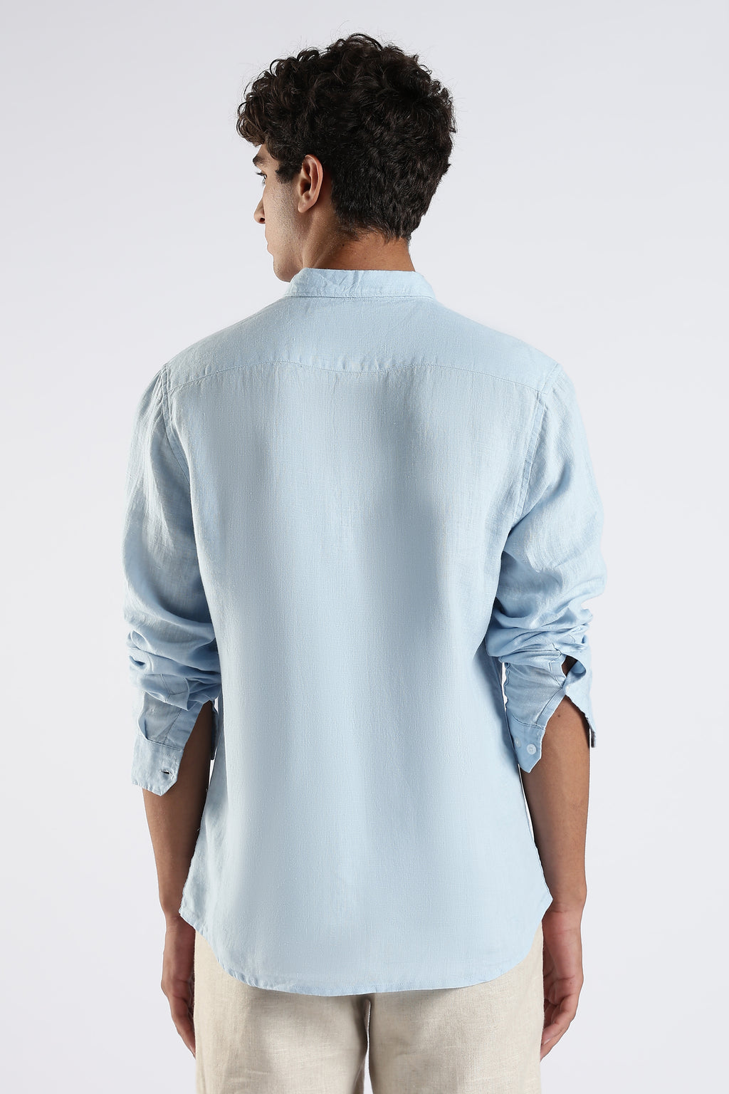 Lucca premium linen shirt-  mist blue