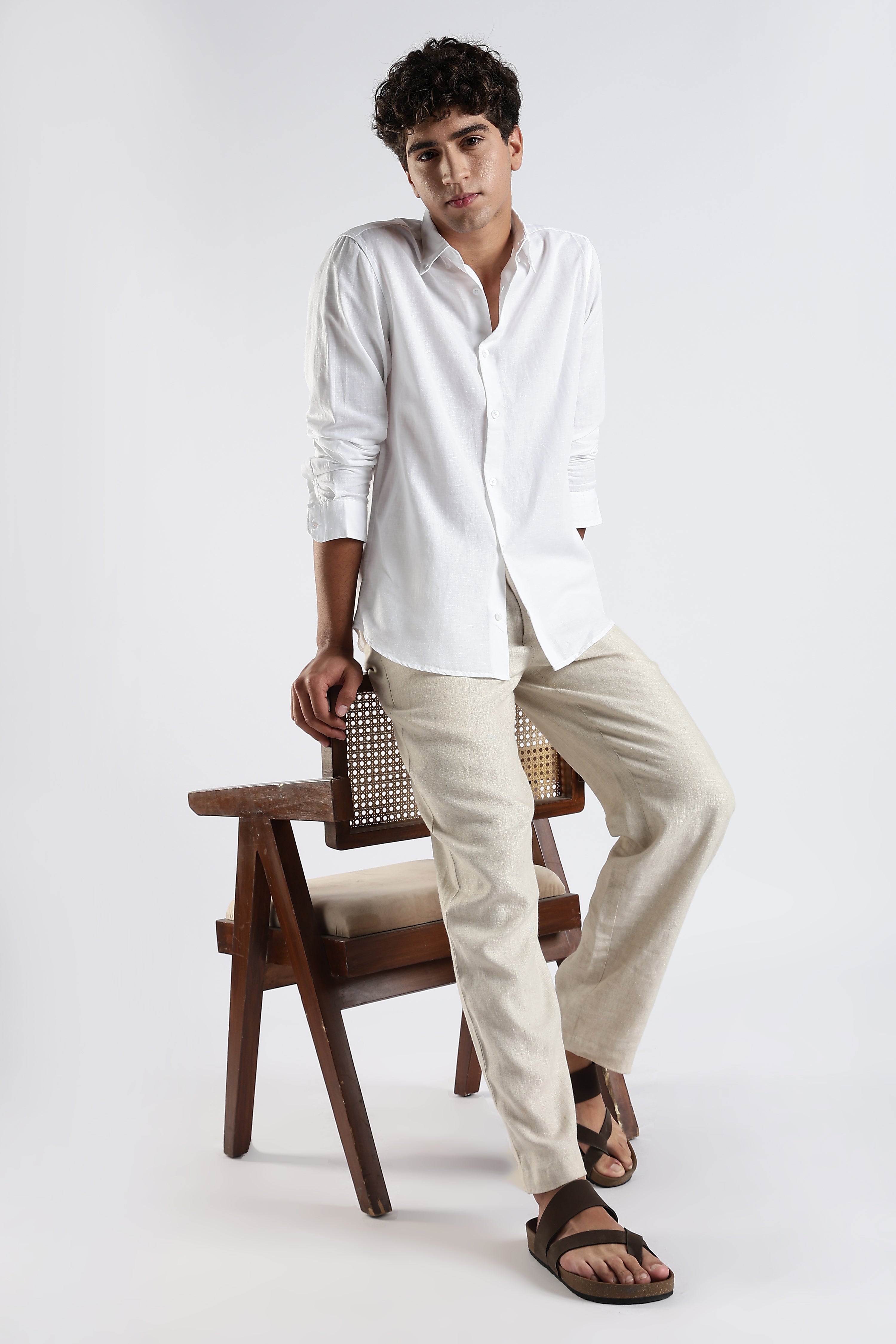 Frostline organic linen cotton blend - slate white