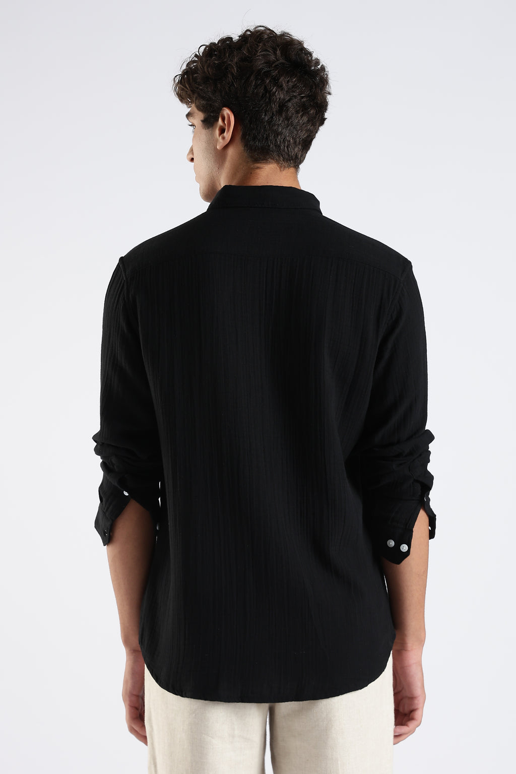 October organic cotton shirt - black