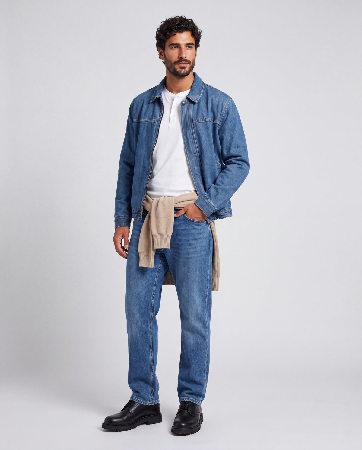 Italian denim jacket limited - Mid wash