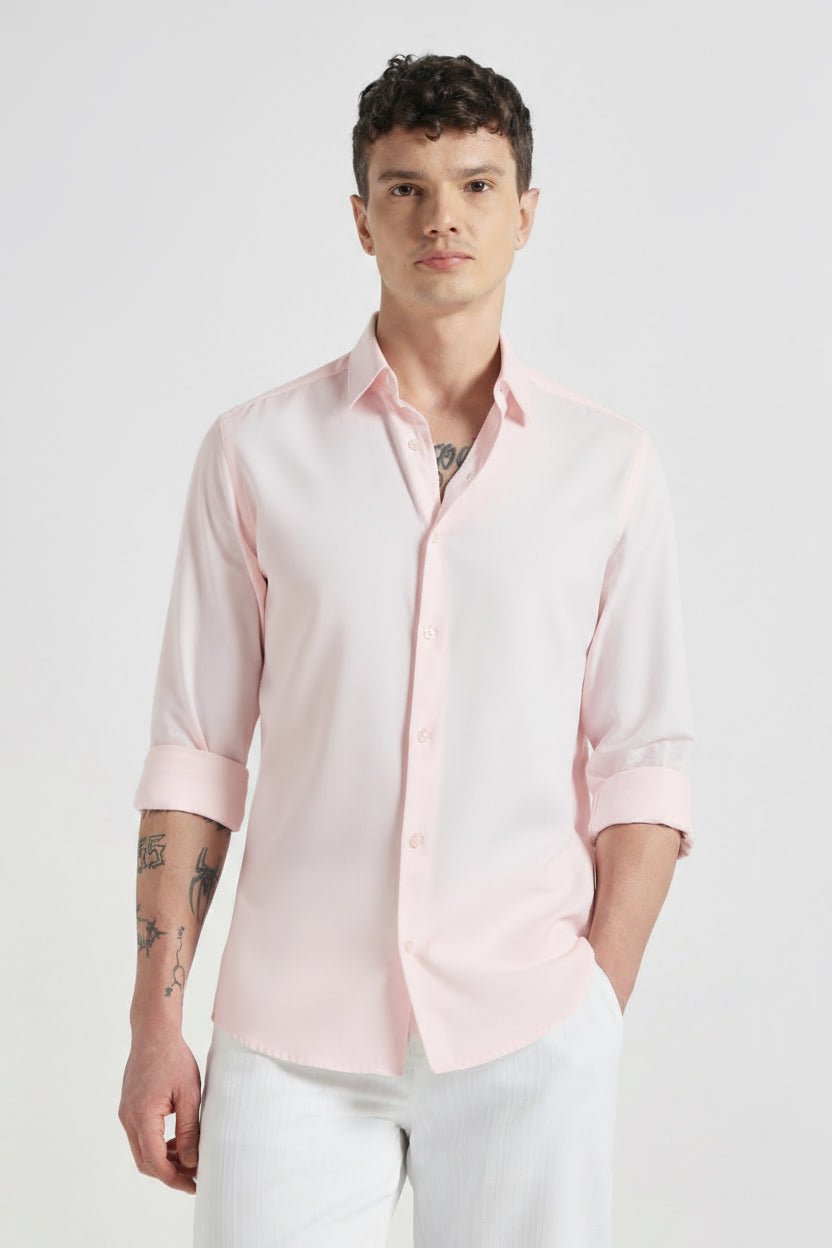 Coral Hazè organic cotton linen shirt