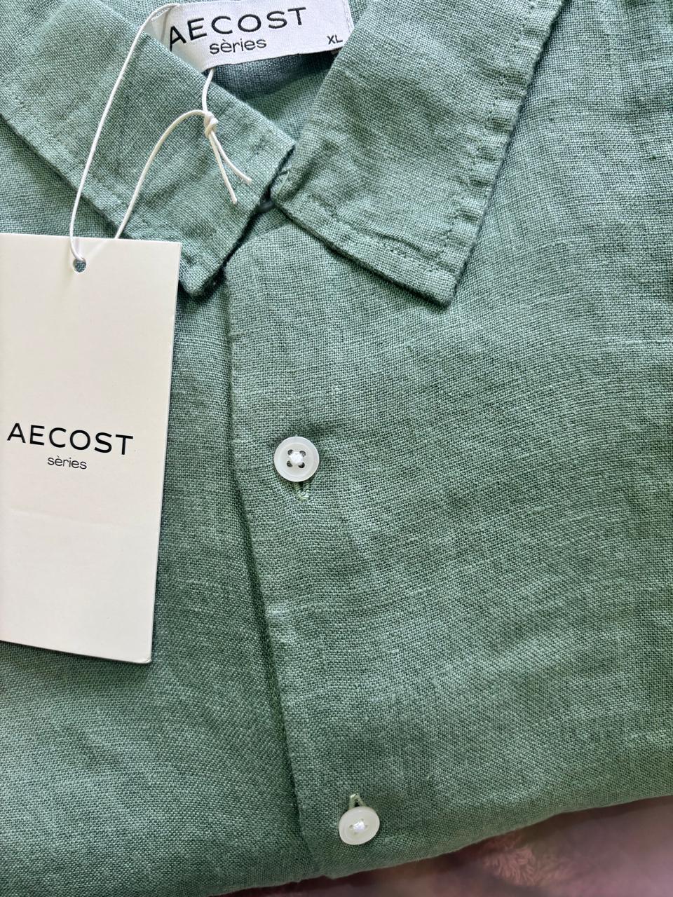 Celadon linen shirt