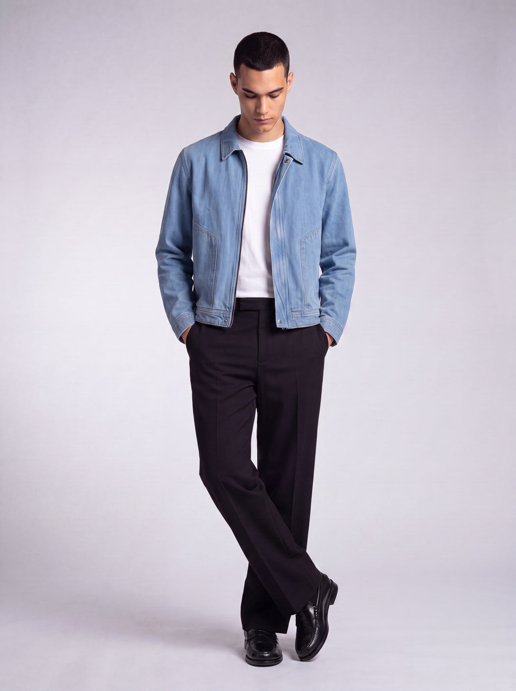 Relaxed Italian denim jacket limited - light wash
