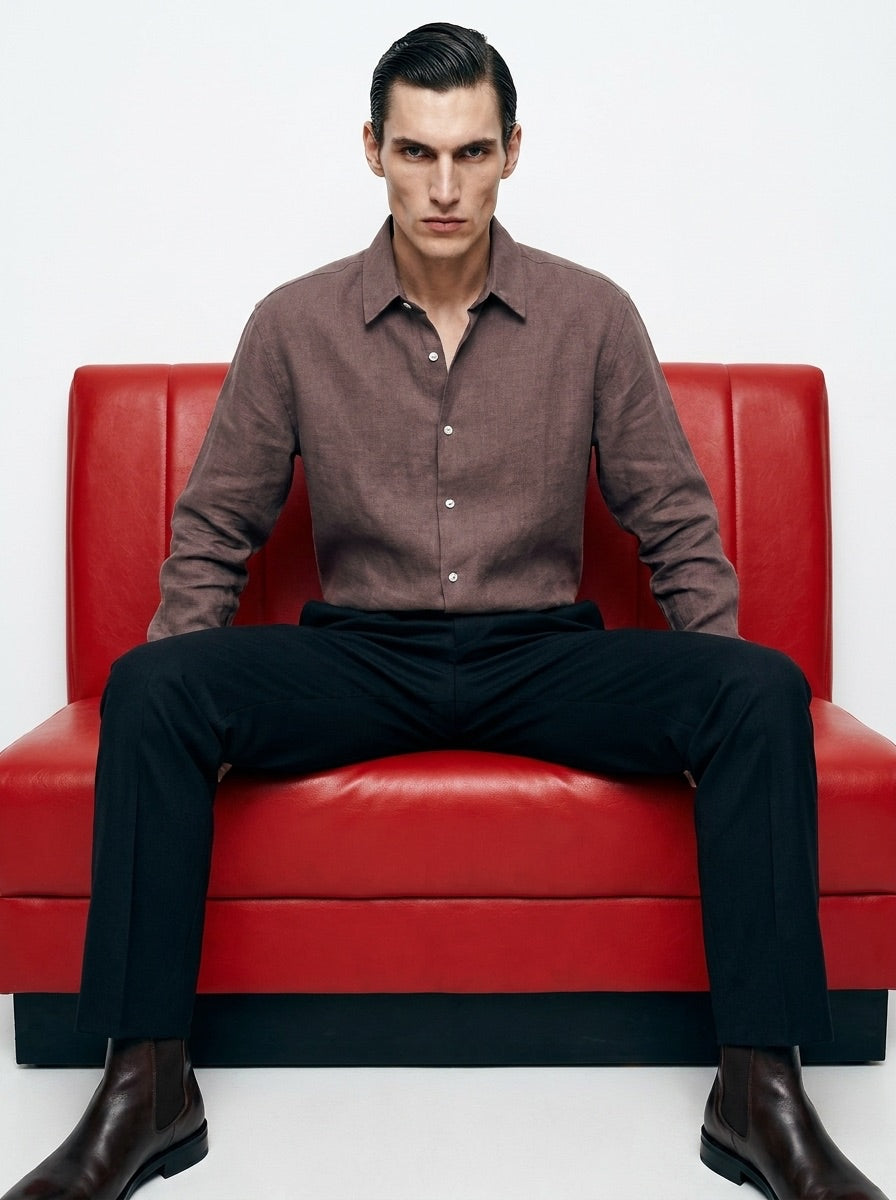 Wild Plum -  linen shirt