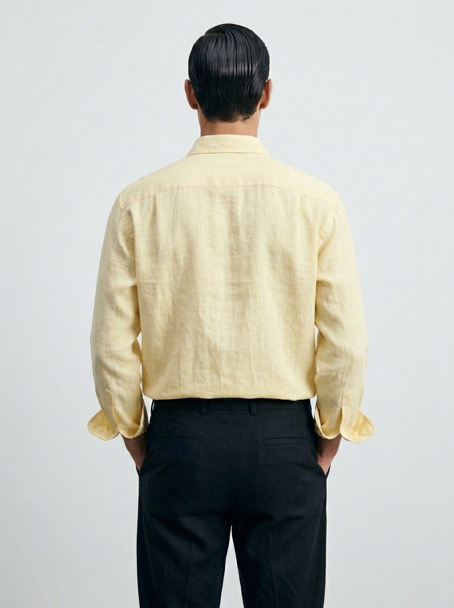 Coastal Lime linen shirt