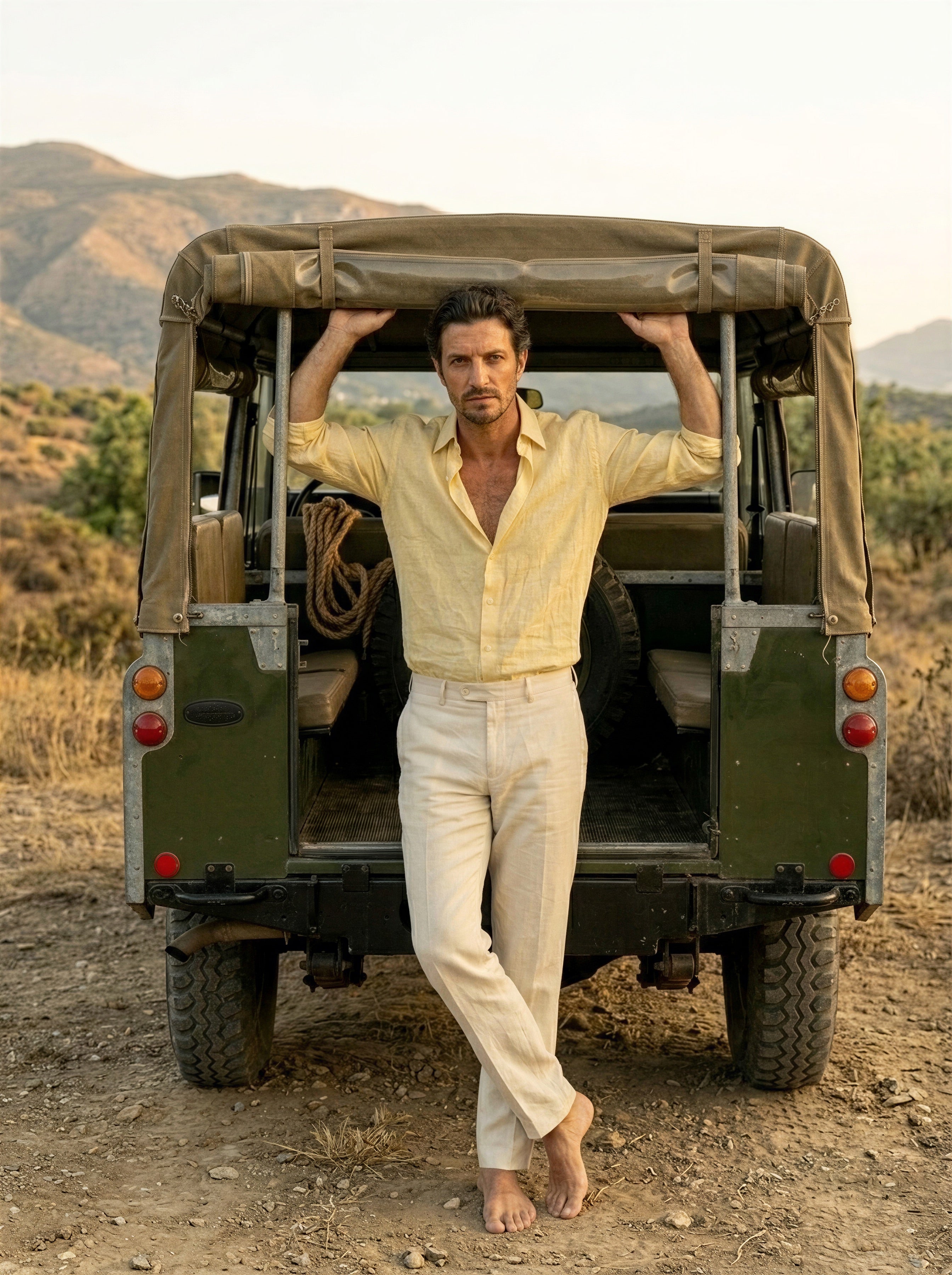 Coastal Lime linen shirt