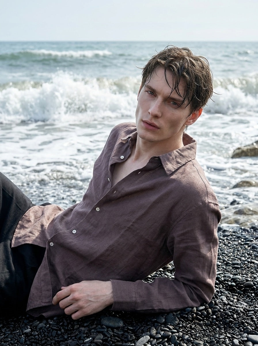 Wild Plum -  linen shirt