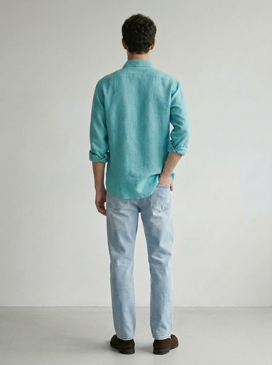 Capri lagoon linen shirt