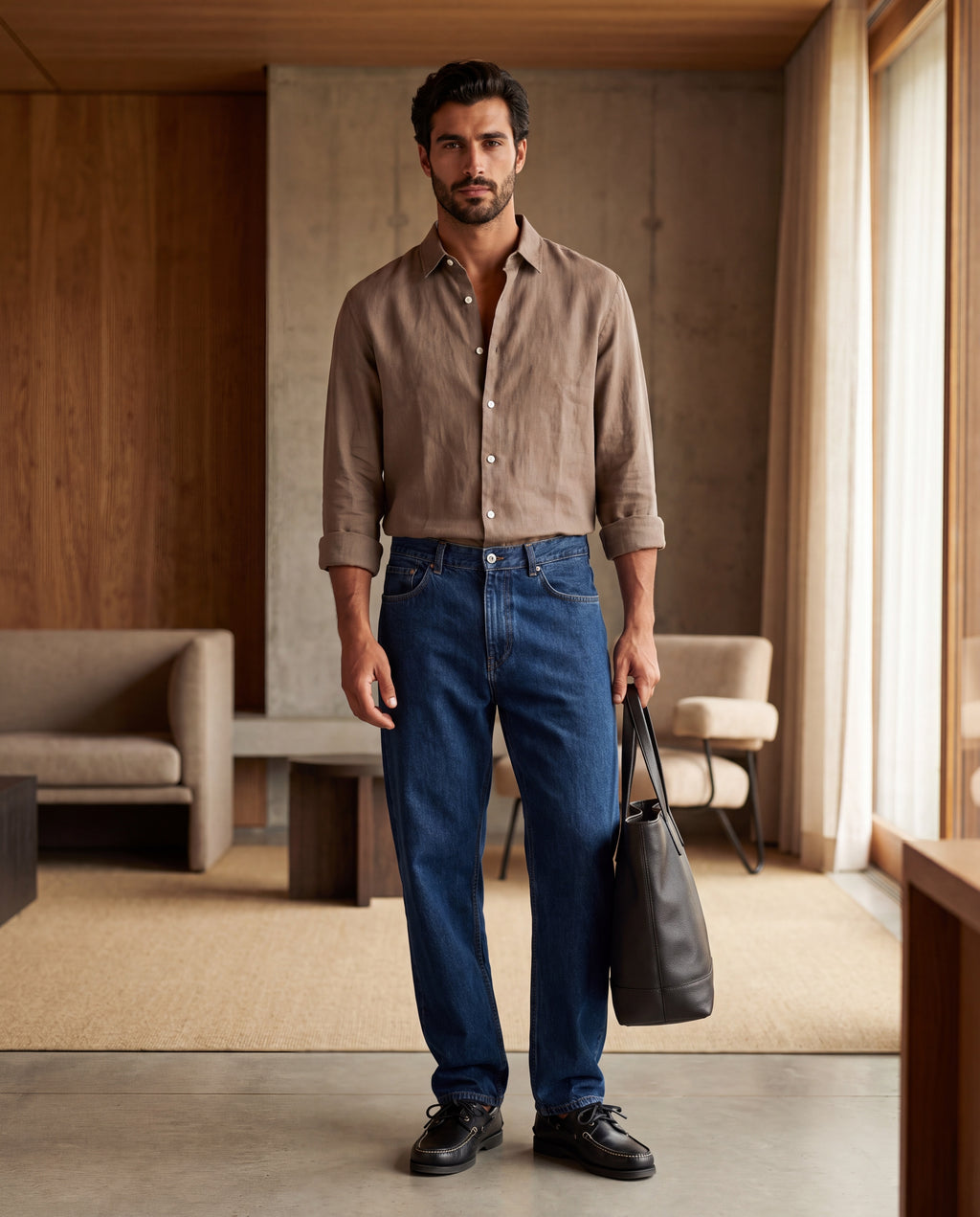 Stone linen shirt